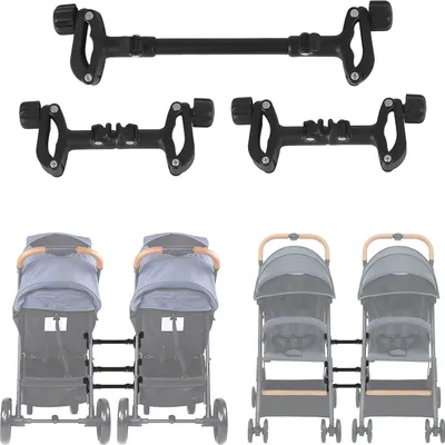 Produktbild von 3 Stück Kinderwagenanschluss Kinderwagen Verbindungsstücke Verstellbare Babywagen Dual Kinderwagen Anschlüsse Baby für den Außenbereich