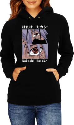Obrázek produktu pro Dámská Mikina S Kapucí Japan Manga Comics Anime Naruto Kakashi Chidori Var-048 Hatake Chidori, Lady S / Černá