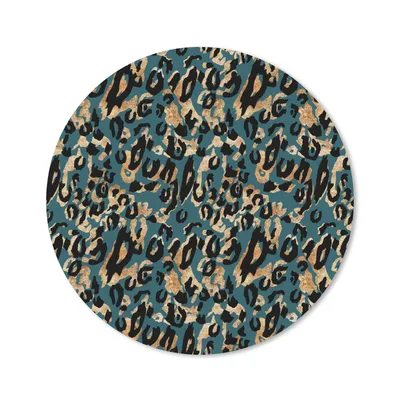 Produktbild von MuchoWow® Mauspad Mousepad Tierprint - Pantherprint - Türkis 40x40 cm - Mousepads - Maus Mat - Pad - Mausunterlage - Schreibtisch Accessoires