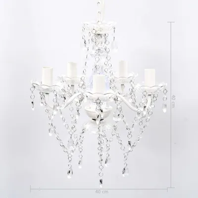 Image de Vidaxl -Kronleuchter 5 Birnen transparent