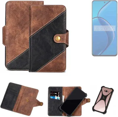 Produktbild von K-S-Trade Handyhülle Schutzhülle Bookstyle Case kompatibel mit Realme 12 4G Klapphülle Cover Hülle Schutztasche 1x