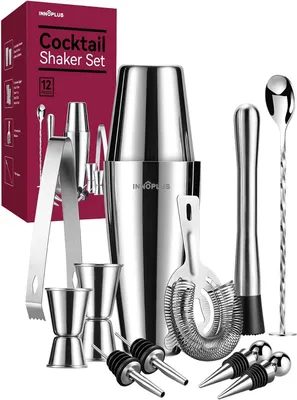 Produktbild von Cocktailshaker – Premium Boston Shaker, 800 ml – Cocktail-Set, 600 ml – Cocktailshaker, Set mit Barzubehör
