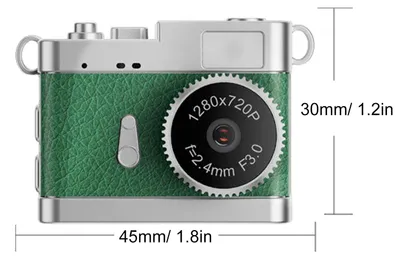 Produktbild von Mini-Schlüsselanhänger-Digitalkamera 1080P Retro-Ästhetik im Taschenformat Vintage mit 0,96-Zoll-Bildschirm Grün