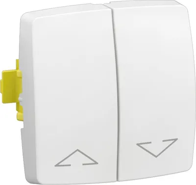 Image de Double interrupteur pour volets roulants Appareillage saillie composable - blanc