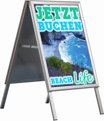 Produktbild von DIN A1 Werbeaufsteller BASIC (Gehrung / 32mm)