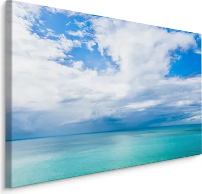 Produktbild von Fabelhafte Canvas LEINWAND BILDER 70x50 cm XXL Kunstdruck Meer Himmel Wolken Natur