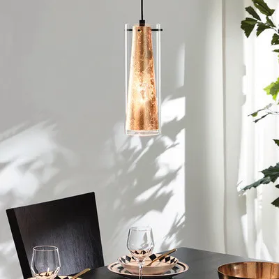 Immagine prodotto di Lampada a sospensione Pinto trasparente, color oro