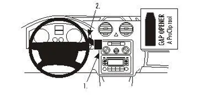 Produktbild von Brodit ProClip Fahrzeughalter 853435 - Mittelbefestigung - Volkswagen Caddy 04-15