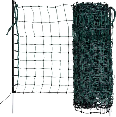 Produktbild von Konijnennet 25 M 65 cm Einzelpunkt Grün - Für Kaninchenrassen - von Kerbl für Außengehege