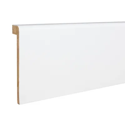 Produktbild von Fliesenabdeckleiste Bis 85 mm Höhe 19 x 96 x 2500 mm Weiß MDF-Kern foliert Abdeckleiste für Fliesensockel by PROVISTON 62.5 Meter | 25 Stück