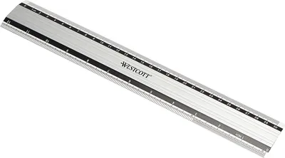 Produktbild von Lineal Aluminium besonders rutschfest cm und Inch 30 cm Schule Uni Büro
