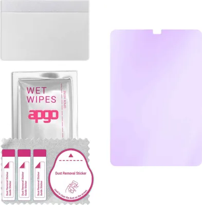 Produktbild von apgo Hybrid Schutzglas, kompatibel mit TCL Tab 8 Plus, Anti-Blue, 9H Härte, toller Ersatz für Hartglas, kratzfester Displayschutzglas, Displayschutz, Full Glue