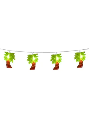 Produktbild von Leuchtende Palmen-Girlande Sommerparty-Deko bunt 140 cm - Einheitsgröße