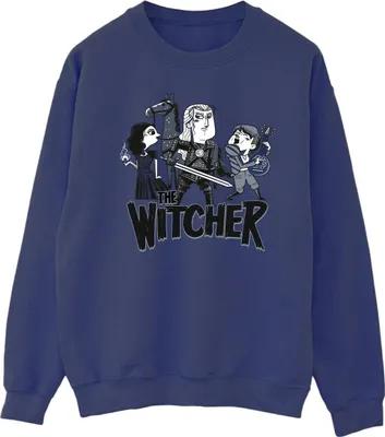 Produktbild von Netflix - "The Witcher" Sweatshirt für Herren BI47637 (M) (Marineblau)