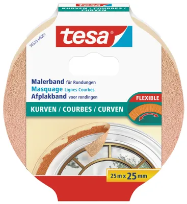 Produktbild von tesa Malerband Kurven 56533-00001-00 25mmx25m