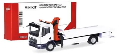 Obrázok produktu pre Herpa MiniKit 014052 – 1:87 MAN TGM odťahový nákladný automobil s plošinou a žeriavom –