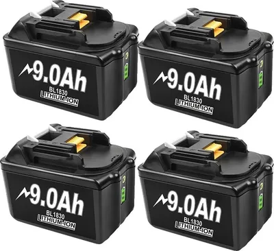 Obrázek produktu pro Baterie, 18 V Li-Ion, LED displej, 4 ks 9,0 Ah