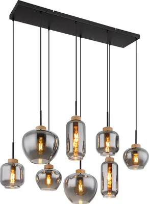 Produktbild von Globo Lighting Hängeleuchte Metall schwarz matt, 8x E27