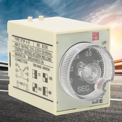 Obrázek produktu pro Zpožděné časové relé Nastavitelný knoflík proti rušení PC Shell ST3PA B AC220V 50/60Hz