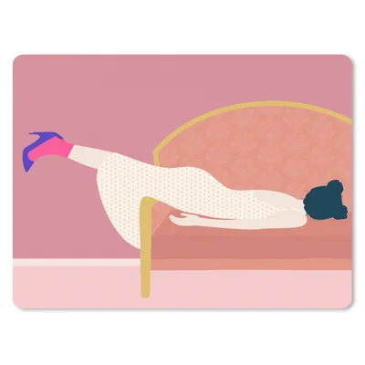 Produktbild von MuchoWow® Mauspad Mousepad Vintage - Frauen - Pastell 23x19 cm - Mousepads - Maus Mat - Pad - Mausunterlage - Schreibtischunterlage - Mauspad