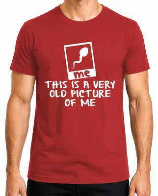 Obrázok produktu pre toto je veľmi stará fotografia mňa ploaroid funny saying men t-shirt, red, L