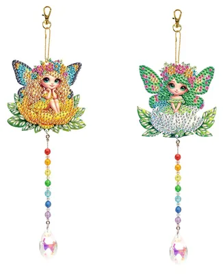 Diamond Painting Sonnenfänger-Set, 2-teilig, Bastelset für Erwachsene