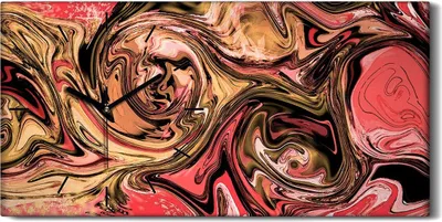 Produktbild von Wandbild Leinwand Bilder Wanduhr Geräuschlos 60x30 Malerei Abstrakte Kunst - schwarze Hände