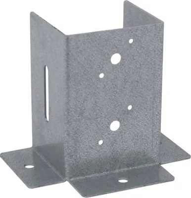 A metal bracket with holes for mounting.