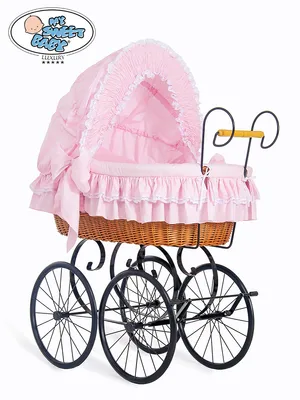 Obrázok produktu pre Retro prútená postieľka Victoria - Ružová