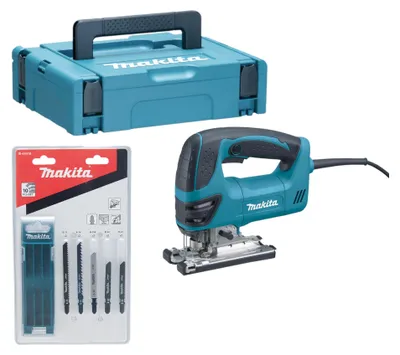 Immagine prodotto di Makita 4350 FCTJ Seghetto alternativo 720 W + Valigetta MAKPAC + Set di 6 Lame da taglio