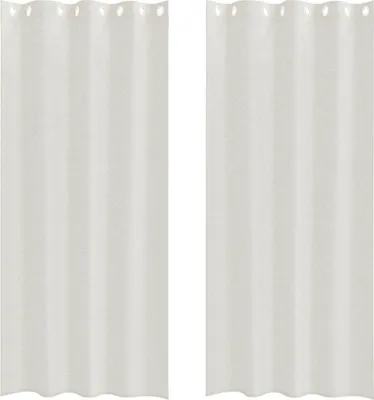 Zdjęcie produktu dla vidaXL Firanka z woalu z zasłonami 2 szt. kremowa 260 x 140 cm poliester