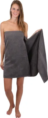 Produktbild von Betz XXL Saunatuch 70 x 200 cm  GOLD 100%Baumwolle Qualität 600g/m² Farbe anthrazit