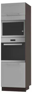 Productafbeelding van Ovenombouwkast BARI, 60x207 cm, geverfd, kleur naar keuze, model BA-D14/RU/60/207, RAL 7040, mat fenstergrijs, lava