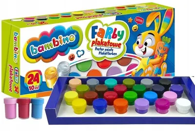 Produktbild von Posterfarben Schulmalfarben 24 Farben 10 ml