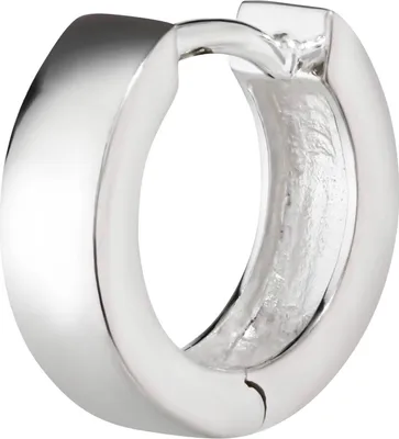 Produktbild von Einzel Echt 925 Sterlingsilber Klapp Creole Quadratisch 12mm 1886