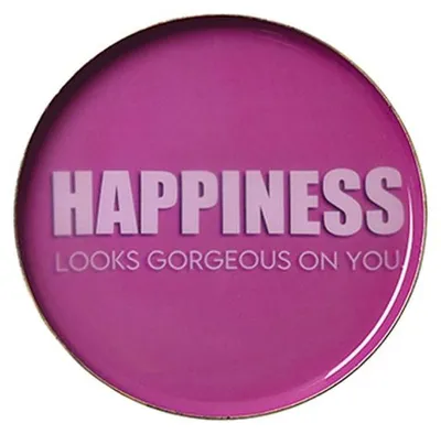Produktbild von Gift Company Dekotablett Love Trays Happiness Pink (13cm)