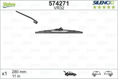 Zdjęcie produktu dla Pióro wycieraczki tylnej szyby VR32 280 mm Valeo Silencio Conventional