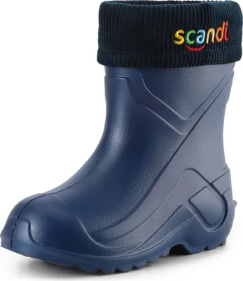 Produktbild von Ladeheid Kinder Mädchen Jungen federleichte Eva Thermo Gummistiefel gefüttert LA-763 (Blau295c/Marineblau, 33 EU).