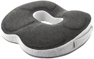 Immagine prodotto di Cuscino ergonomico a forma di ciambella Unyqoos® in memory foam – supporto ortopedico per schiena e glutei, traspirante, rivestimento lavabile, maniglia per il trasporto