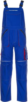 Produktbild von Größe 50 Herren Planam Basalt Latzhose kornblau rot Modell 2831