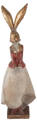 Immagine prodotto di Clayre & Eef Figurina decorativa Coniglio 15x13x46 cm Plastica color oro