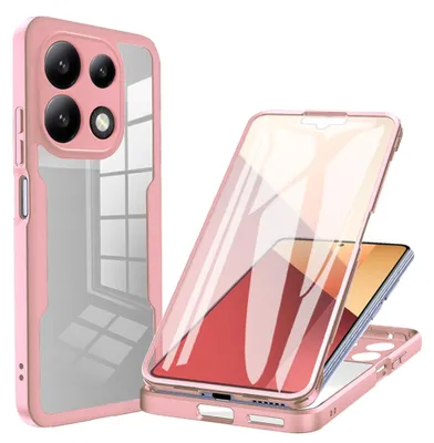 Produktbild von Techsuit ColorVerse 360 Hülle mit Schutzfolie für Xiaomi Redmi Note 13 4G - Rosa
