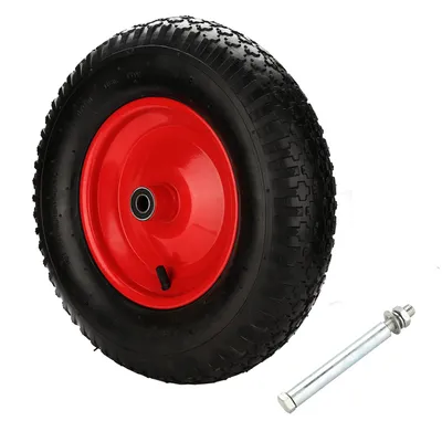 Zdjęcie produktu dla TolleTour koło zapasowe obręcz koła taczki koło wózka ręcznego pełna guma 4,80/4,00-8 390 mm