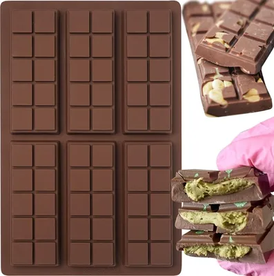 Produktbild von Silikon Schokoladenform für Schokoladentafel Silikonform Schokoladenstückchen Form Schokoriegel Schokoladenriegel Schokolade