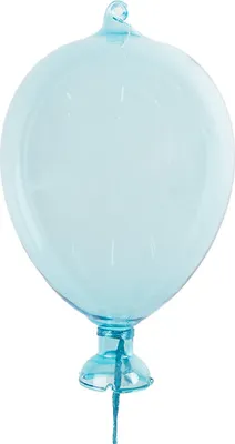 Produktbild von Clayre & Eef Deko-Anhänger Ballon Ø 10x17 cm Blau Glas