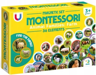 Zdjęcie produktu dla Zestaw magnetyczny Montessori Zwierzta na farmie
