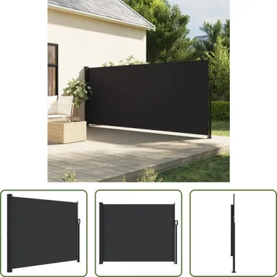 Obrázek produktu pro The Living Store Boční výsuvná markýza černá 160x600 cm