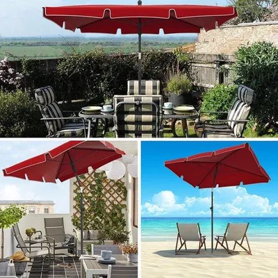 Obrázok produktu pre Obdĺžniková slnečná plachta na balkón a terasu 200 × 125 cm – tmavočervená