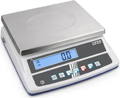 Produktbild von KERN & SOHN Tischwaage, 6 kg, Weiß, Edelstahl, LCD, 2,5 cm, 300 mm