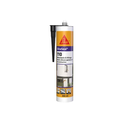 Produktbild von Silikonkitt SIKA SikaSeal 110 Schreinerei & Verglasung - Schwarz - 300ml